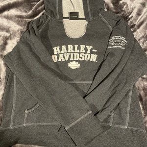 Harley Davison semi cropped hoodie
